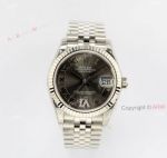 Rolex Oyster Perpetual Datejust Grey Face With Diamond VI Roman Numerals Best Copy Watch